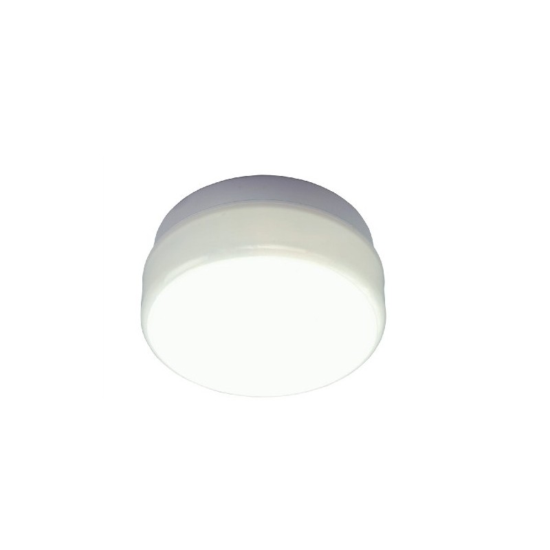 ASD AC/WL100 Circular External Bulkhead Light Fitting - White Base