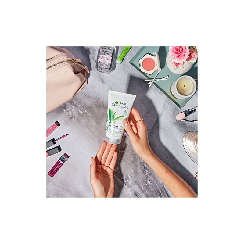 Garnier SkinActive exfoliante facial exfoliante con té verde, piel grasa,