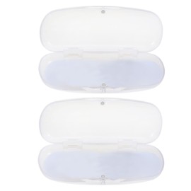 Hemoton 2 Pieces Glasses Case Hard Case Glasses Case Hard Case for Men Women Unisex Portable Travel Sunglasses Glasses Holder, transparent