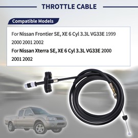 Magimaker Throttle Cable 18201-7B415 Compatible with Nissan Frontier 1999-2002 Xterra 2000-2002 6 Cyl 3.3L VG33E Engine Replace 182017B415