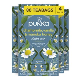Pukka Calming Chamomile Vanilla & Manuka Honey Herbal Tea Bags, 80 Bags