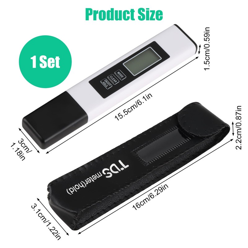 Tds Meter Water Testing Kits For Drinking Water 3-In-1 Water