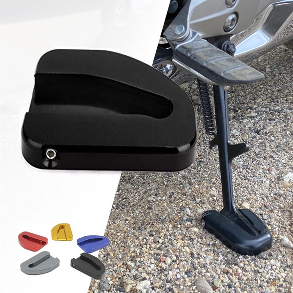 Motorcycle Kickstand Extension Pad Kick Stand Support Plate Foot Side