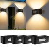SIATOM LIGHTING 4 Pack Solar Stair Lights Outdoor，Energy Saving Solar