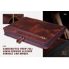 Gavarnie Genuine Leather Professioal Business Portfolio Padfolio Folder with Zipper
