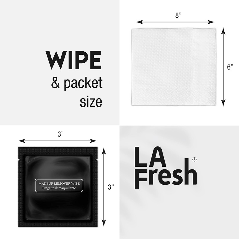 La Fresh Hotel Premium Paraben-Free Makeup Remover Wipes - Black