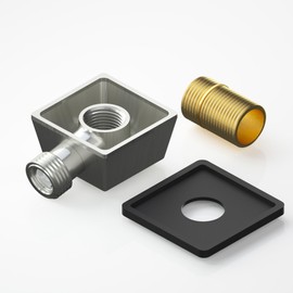 Wall Mounted Supply Elbow, Wall Elbow for Hand Shower, Solid Brass Wall Supply Elbow, Check Valve Included (Brushed Nickel)