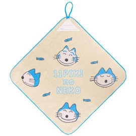 Hayashi WN482200 Loop Towel, Approx. 13.4 x 13.4 inches (34 x 34 cm), 11 Piki Cats, Nagoran