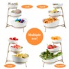 HBlife 3 Tier Serving Stand Oval Serving Bowl with Metal