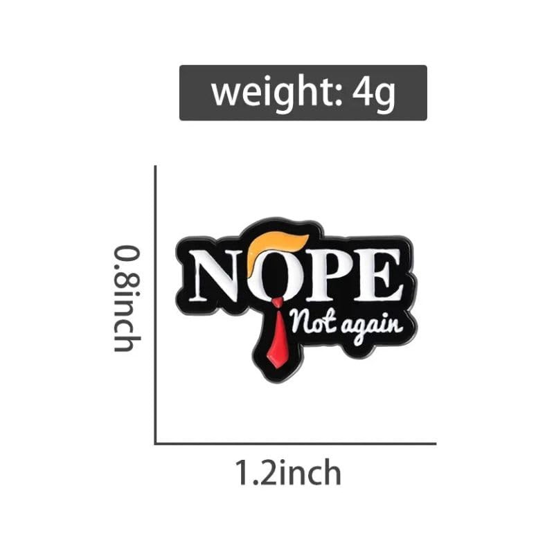 Kamala 2024 "Nope Not Again" Anderson Cooper Enamel Pin
