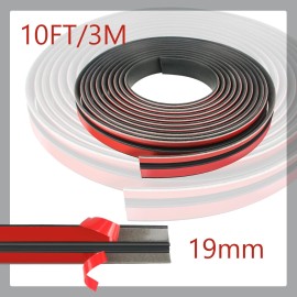 DONWELL For Honda 10FT Rubber Seal Strip Car Side Window Trim Edge Moulding Weatherstrip