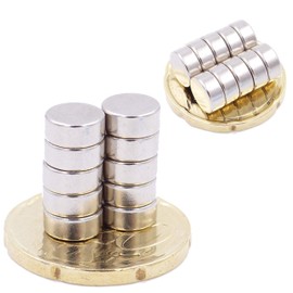 Brudazon 20 Mini Disc Magnets 7 x 3 mm N52 Strongest Level Neodymium Magnets Ultra Strong Power Magnet for Model Making, Photo, Whiteboard, Notice Board, Fridge, Crafts, Magnetic Disc Extra Strong