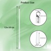 4 Pack Blind Wand with Metal Hook, 12 Inch White