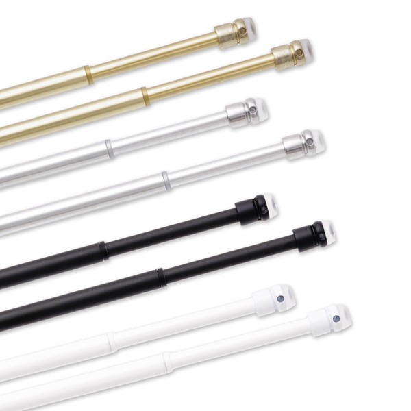 BricoShopping Pair of Adjustable Push Bars with Spring Extendable for