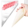 24 Inch Extra Large Piping Bags, 200 PCS Clear Disposable