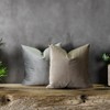 QUAFOO Stone Soft Velvet Throw Pillow Covers 18x18 inch Set