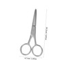 SAFIGLE 2pcs Stainless Steel Eyebrow Scissors Rounded Tip Grooming Tool