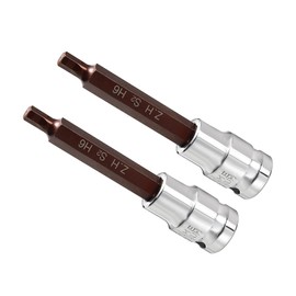 CoCud Hex Bit Socket, Metric 6mm Bit 1/2" Drive 4" Long, S2 Alloy Steel Heat Treated CR-V Socket - (Applications: for Fastener Application)