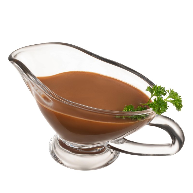 HIC Kitchen Glass Gravy Boat, 9-Ounce Capacity