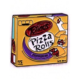 Chic Pizza Box Enamel Pin - Versatile Brooch For Shirts, Hats, Jackets & Hoodies , Zinc Alloy With UV Protection |,Perfect Gift For Foodies