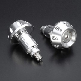 NICOLIE 7 / 8 Inch 22 mm Universal Motorcycle Handlebar Grips Handlebar End Caps Slider Silver