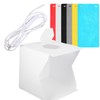 TEHAUX 20cm Led Mini Photography Light Box 6pcs Backdrops Easy