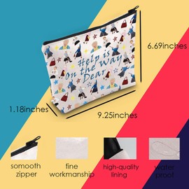 MNIGIU Mrs. Doubtfire Inspired Gift Mrs. Doubtfire Cosmetic Bag Mrs. Doubtfire Fans Gift Help Is On The Way Dear (Way Dear Bag)