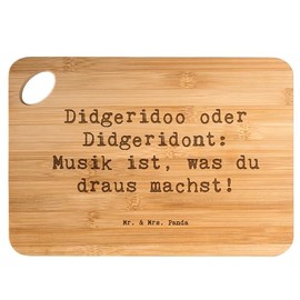 Mr. & Mrs. Panda Bambus - Schneidebrett Spruch Didgeridoo Musik - Geschenk, musikalische Vielfalt, Schneidbrett, Spielen Lernen, atmosphärisch,