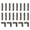 sourcing map 20Pcs Invisible Barrel Hinges, 5x25mm Brass Concealed Hinge,