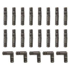 sourcing map 20Pcs Invisible Barrel Hinges, 5x25mm Brass Concealed Hinge, Hidden Barrel Hinge, Small Concealed Hinges for Jewelry Box, Music Boxes, Small Woodworking Projects, Black
