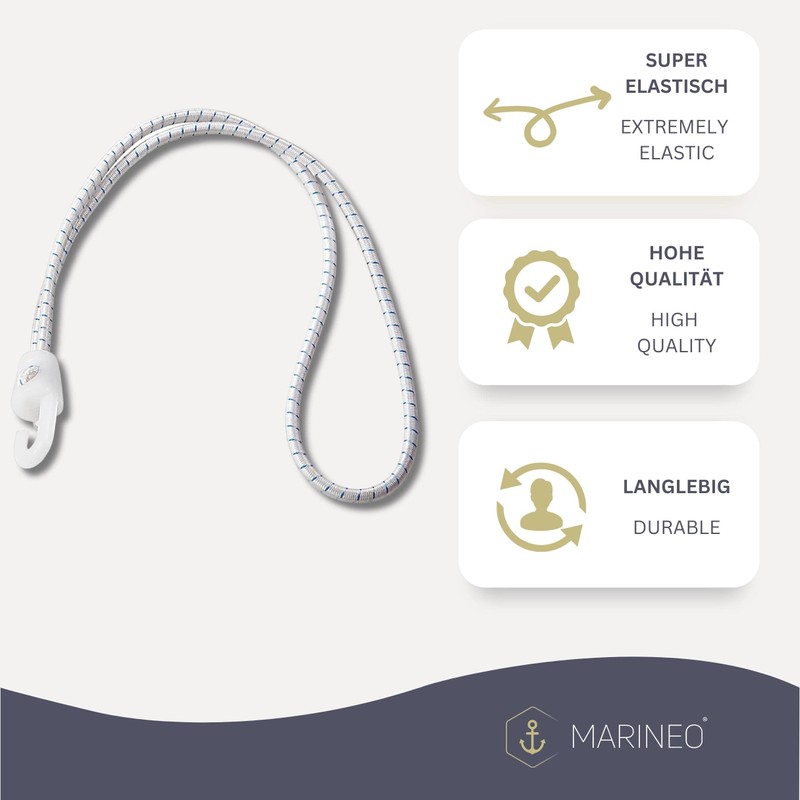 Marineo Zeising Bungee Cords Pack of 4, 40 cm -