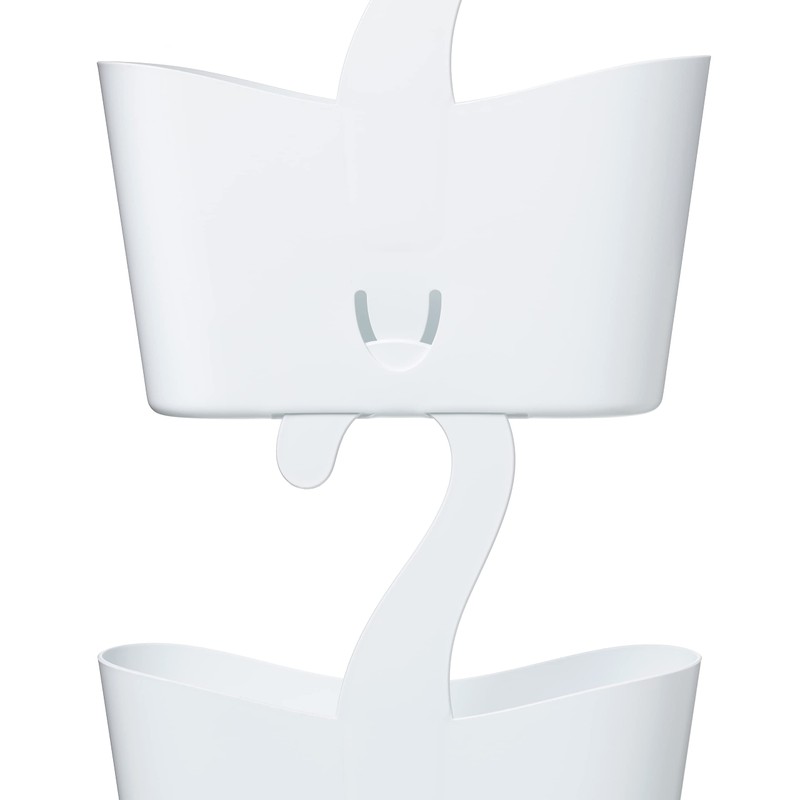 TATAY Polypropylene shower basket with hooks, multifunctional basket, allows you
