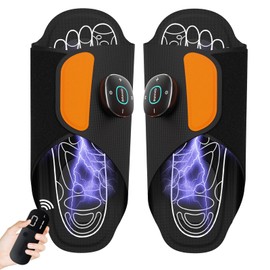 EMS Foot Massager Shoes, Gifts for Men - Upgrade Foot Massager for Pain and Circulation, Portable Legs and Feet Massager Pad with Remote Control, 7 Modes Massage Slippers (1 Pair)
