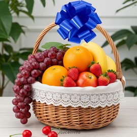 12PCS Royal Blue Pull Bows for Gift Wrapping, 6 Inches Gift Bow for Baskets Christmas Presents Flower Bouquet Birthday Party Wedding Ribbon Bows (Royal Blue)