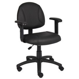 Boss Office Products Posture Task Chair with Adjustable Arms in Black
