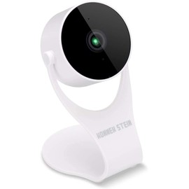 Konnek Stein Surveillance Camera 1080p HD Indoor Wireless Smart Home Camera Detection with Night Vision 2-Way Audio Works with Alexa Assistant White F23