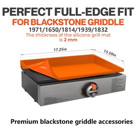 17" Upgraded Extra-Thick Silicone Griddle Mat Cover for Blackstone 36" Griddle, Full-Wrap Raised-Lip Storage Protector, Helps Block Moisture, Dust & Pests, Easy Clean, Not for Cooking