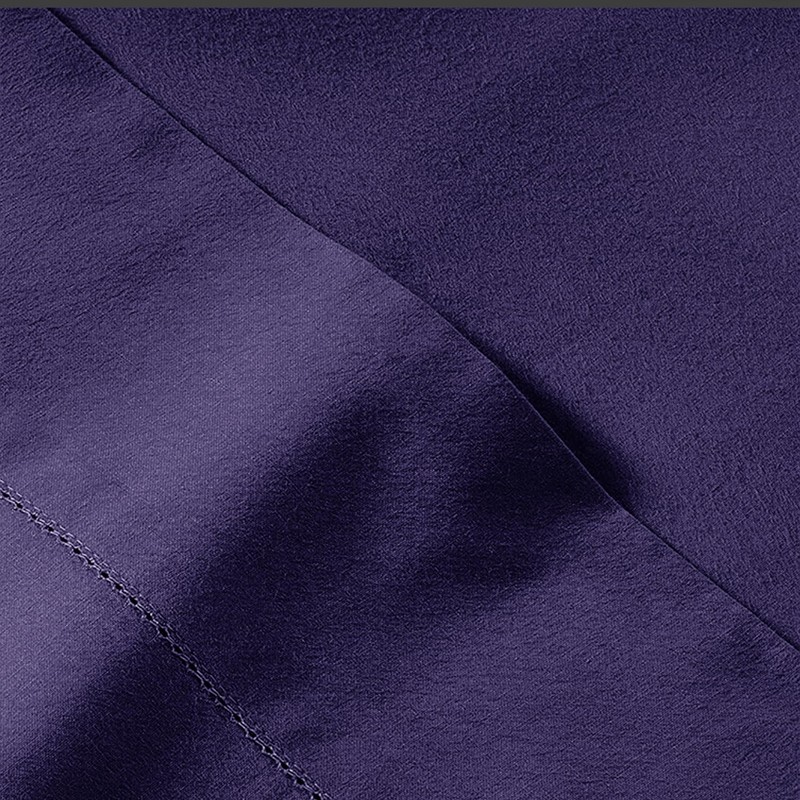 AL NOOR HOME Premium Navy Blue Fitted Sheet - 100%