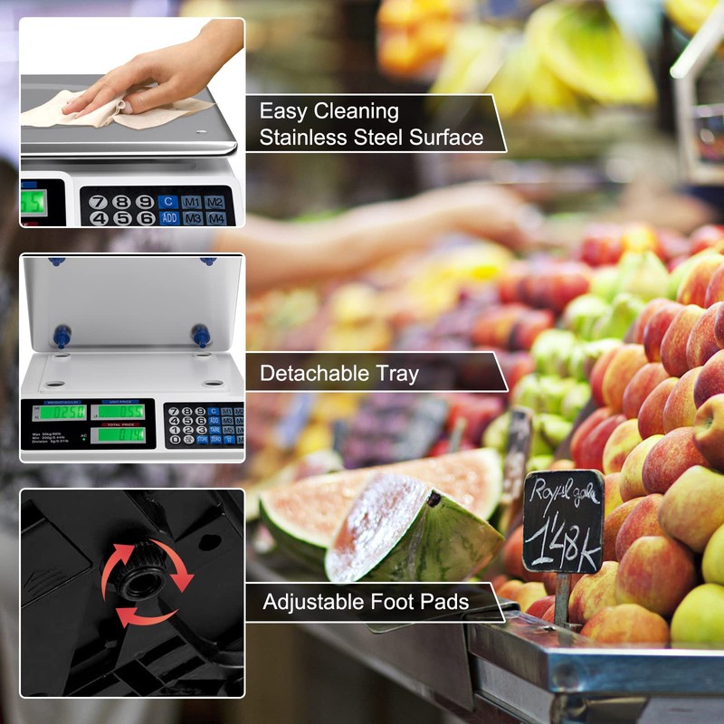 Goplus 66 LB Deli Scale Price Computing Commercial Food Produce