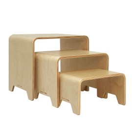 Damoch Family™ Kids Wood Weaning Table Chair Montessori Furniture Set Toddler Kitchen Learning Helper Tower Play Activity Table Step Stool for Bathroom and Potty Kids Study Desk Dinning Table