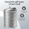 Amici Pet Puppy Paws Galvanized Metal Food Canister, Medium, 104oz