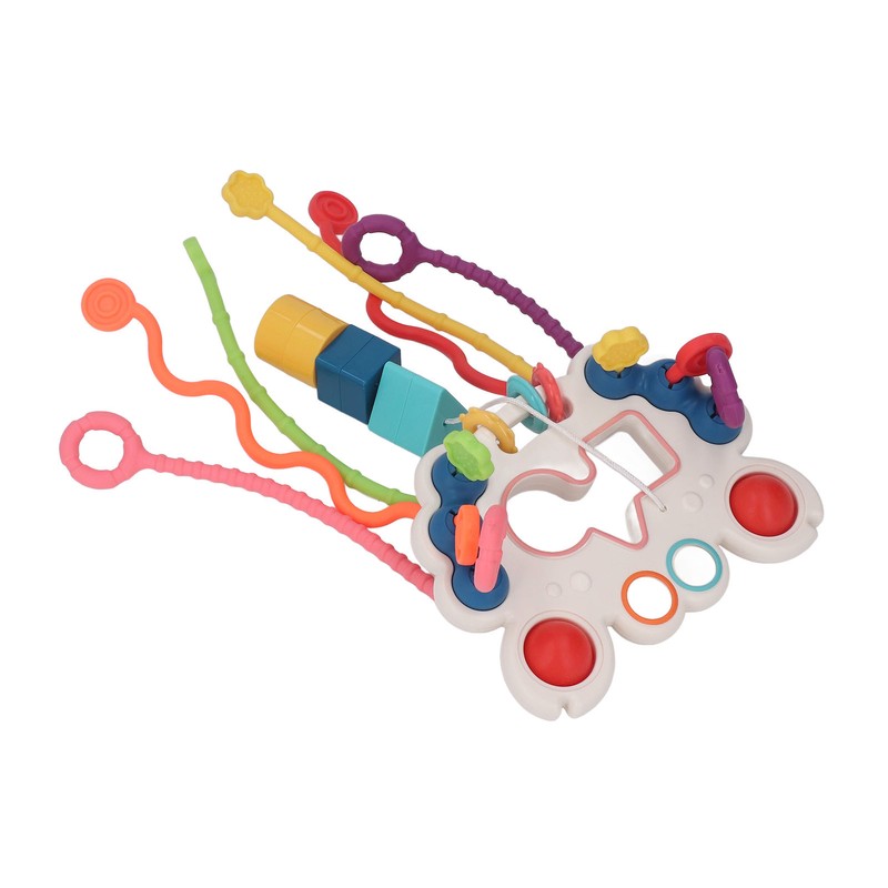Pull String Interactive Toy Plastic Colorful Pulling Toy for Visual