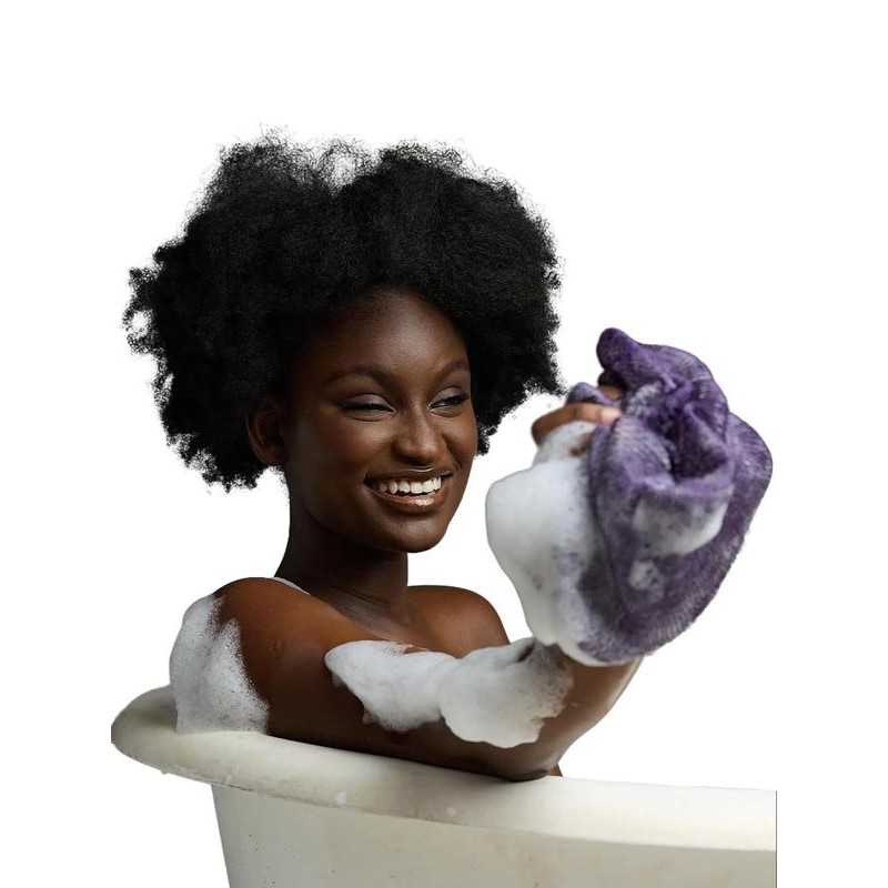 African Exfoliating Net Sponge, Ethically Sourced From Nigeria:_Lavender