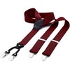 DonDon® Men's braces, wide, 4 clips, with Y-shaped leather, elastic