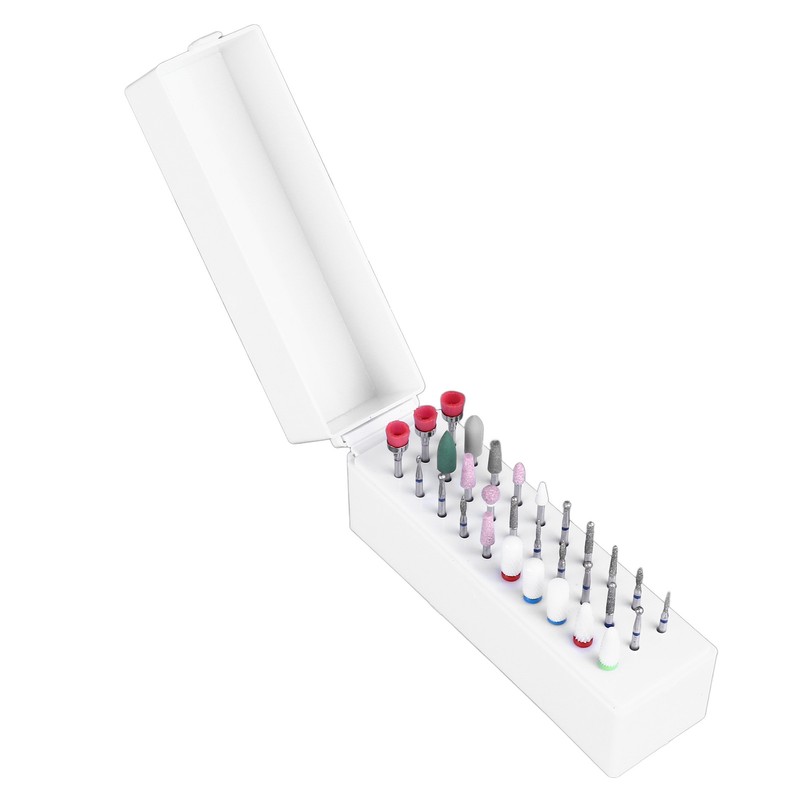 30pcs Nail Drill Bits Set Professional Steel Cuticle Remover Bits