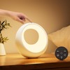 Bonsery Bedside Lamp Touch Dimmable Round with Remote Control, LED