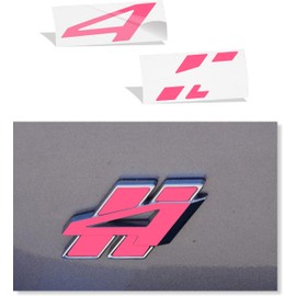 Reflective Concepts 4 Rhombi Emblem Overlay Decal Stickers for 2018-2024 Durango AWD - (Color: Hot Pink)