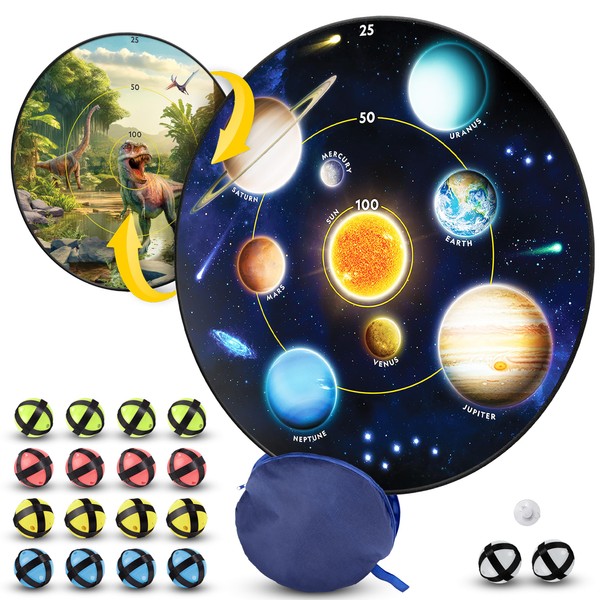 NATIONAL GEOGRAPHIC Kids Glow in The Dark Dart Board for