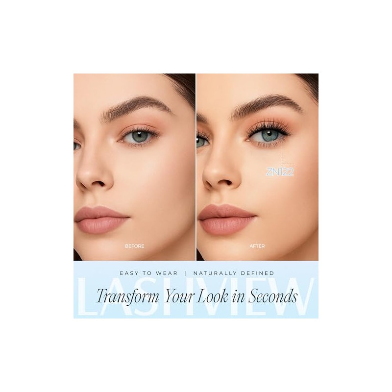 LASHVIEW Pestañas autoadhesivas de aspecto natural, 5 pares de pestañas