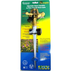 QVS 423039 Aluminum and Zinc Adjustable Full or Part Circle Impact Sprinkler, 1/2-Inch, Black